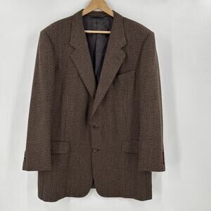 Vintage Hickey Freeman Tweed Blazer Mens Size 46L 2 Button Sport Coat Union Made
